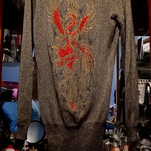 **SALE**ED Hardy NWOT "Eternal" rhinestone dragon gold and black sparkle